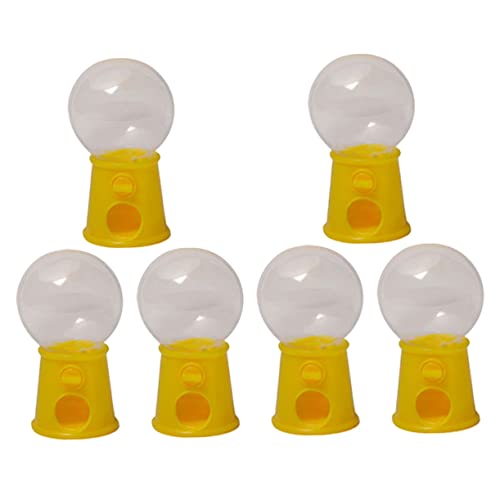 WHAMVOX 6St Mini-Gacha-Maschine Spender für Süßigkeitenautomaten Mini-Süßigkeitsmaschine Spielzeug kinderspielzeug spielzeug für kinder Hand-Augen-koordinierendes Spielzeug Geldbank Yellow von WHAMVOX