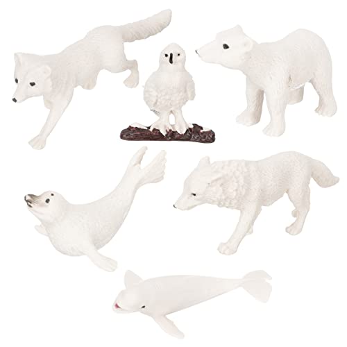 WHAMVOX 6st Tiermodelle Für Den Winter Miniaturen Tiere Tierfiguren Spielzeug Minifiguren Fischspielzeug Für Kinder Dinosaurierspielzeug Kleine Spielsachen Dinosaurier-Spielzeug Abs von WHAMVOX