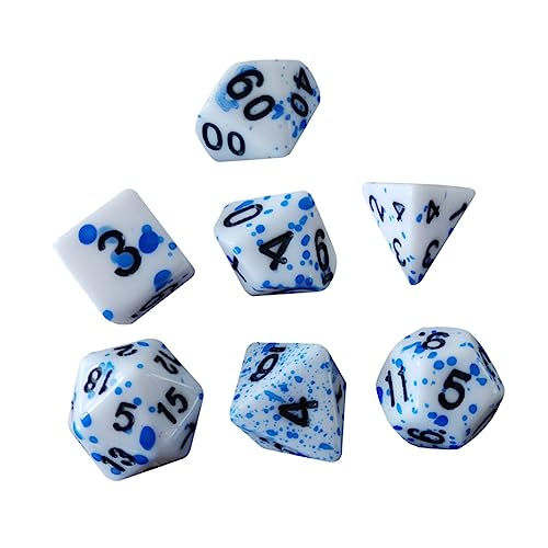 WHAMVOX 7St Brettspiel Würfel bürospiel familienspiele ziernieten Party zubehör dice Set Spiel Requisiten Rollenspiel Würfel rote Würfel Blutwürfel Würfel für Rollenspiele Acryl Blue von WHAMVOX