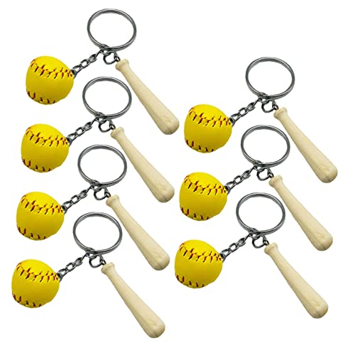 WHAMVOX 7st Baseball-schlüsselanhänger Mini-baseball Schlüsselanhänger Für Kinder Baseball-partybevorzugung Sportdekor Mini-dekor Schlüsselanhänger Dekor Bulk-baseballs Metall von WHAMVOX