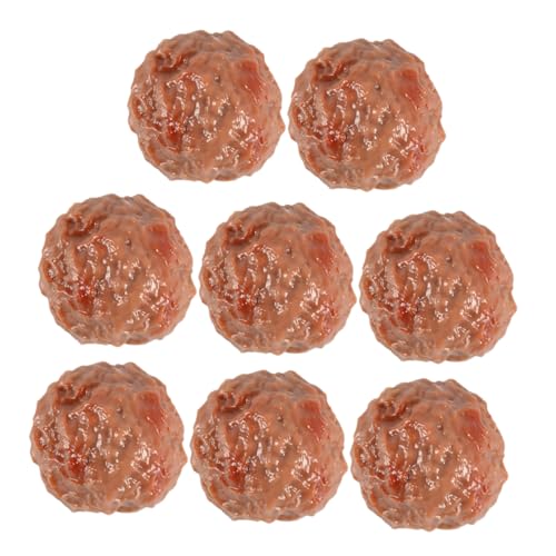 WHAMVOX 8 Stücke Künstliche Fleischbällchen Gefälschte Rindfleisch Ball Modell Fotografie Prop Für Küche Display Dekoration von WHAMVOX