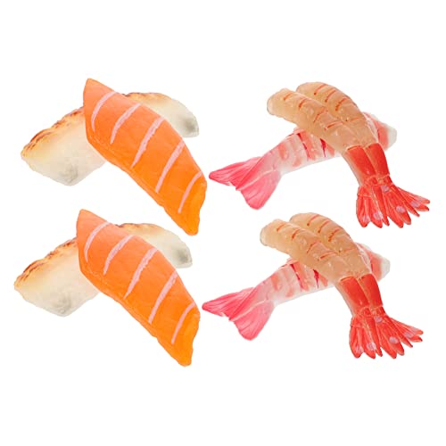 WHAMVOX 8St Simuliertes Sashimi künstliche Lachsrequisiten Modell Einer gefälschten Lachsscheibe künstliche Fische plastikfisch die ad Essensmodelle vorgeben Simulation von Sushi-Essen PVC von WHAMVOX