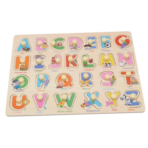 WHAMVOX Alphabet-Puzzle Kinder Puzzle rätselbuch Kinder Puzzle für Kinder Pädagogisches Spielzeug buchstabenpuzzle Puzzles aus Holz Buchstabenrätsel Wörter Rätsel Puzzlespiele Hölzern von WHAMVOX