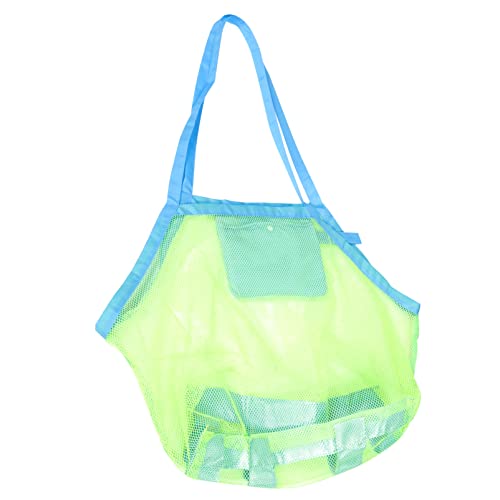 WHAMVOX Aufbewahrungstasche für Spielzeug Strandmasche Sommerspielzeug für Babys Strandtasche Kinder Outdoor Tasche praktische Strandtasche Muschelsammeltasche für Kinder Nylon Light Green von WHAMVOX