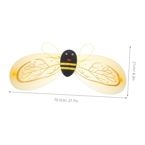 WHAMVOX Bienenflügel Cosplay Kostüm Flügel Prop für Mädchen und Jungen Party Foto Requisite Sicher Komfortabel für Bühnenauftritt Geburtstag Fasching WHAMVOX Bienenflügel Cosplay Kostüm Flügel Prop für Mädchen und Jungen Party Foto Requisite Sicher Komfortabel für Bühnenauftritt Geburtstag Fasching von WHAMVOX