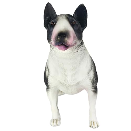 WHAMVOX Bullterrier-Simulation Hundefiguren Hundedekorationen für zu Hause Bullterrier Animal Figures wohnzimmerdeko Bullterrierfiguren kognitives Modell des Hundes Plastik Black von WHAMVOX