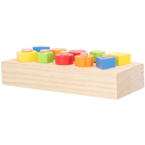 WHAMVOX Buntes Holzspielzeug Set Schraubenspielzeug Für Geometrische Formen Erkennen Motorikspielzeug Für Kleinkinder Lehrspielzeug Zur Frühen 1 Set von WHAMVOX