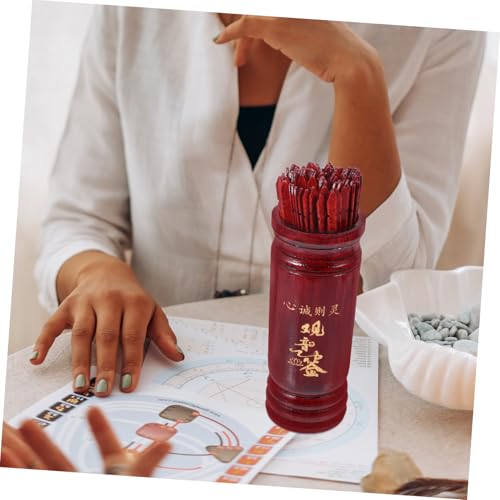 WHAMVOX Chinesische Wahrsagestäbe mit Bambusbehälter und Buch Glatte Divinationsstäbchen für Zuhause Traditioneller Glücksstäbchen Eimer für Familie Tempel und Spirituelle Spiele WHAMVOX Chinesische Wahrsagestäbe mit Bambusbehälter und Buch Glatte Divinationsstäbchen für Zuhause Traditioneller Glücksstäbchen Eimer für Familie Tempel und Spirituelle Spiele von WHAMVOX