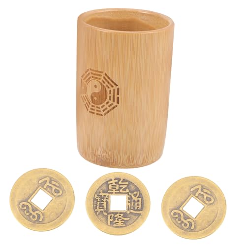 WHAMVOX Chinesisches Divinationsspiel Bambusrohr mit Kupfermünzen Vintage Feng Shui Wahrsage Buddhistische Rituale und Neujahrsfest Dekoration WHAMVOX Chinesisches Divinationsspiel Bambusrohr mit Kupfermünzen Vintage Feng Shui Wahrsage Buddhistische Rituale und Neujahrsfest Dekoration von WHAMVOX