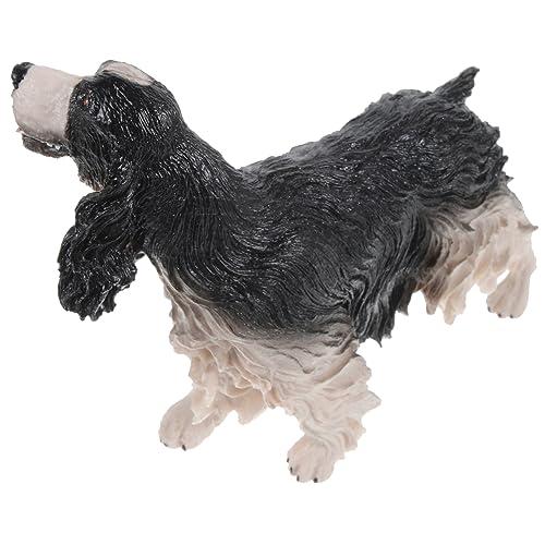 WHAMVOX Cocker Spaniel-Modell Hundespielzeug Simulationshundestatue Realistische Hundefigur Hunde-sammelfigur Spielset Mit Tierspielzeug Actionfigur Spielzeug Tierfiguren Plastik Black von WHAMVOX