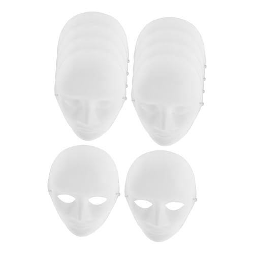 WHAMVOX DIY Weiße Pappmaske Zum Bemalen Für Erwachsene Halloween Kostüme Hip Hop Tanz Gespenst Cosplay Maskerade Party Masken ännliche Gesichter von WHAMVOX