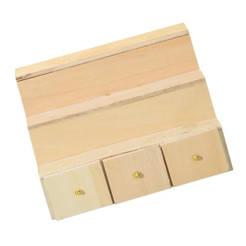 WHAMVOX 12 Mini Kleiderschrank Und Schrank Modell Ornament Für Kreative Spielwelten Und Dekoration Holzfarbenes Design von WHAMVOX