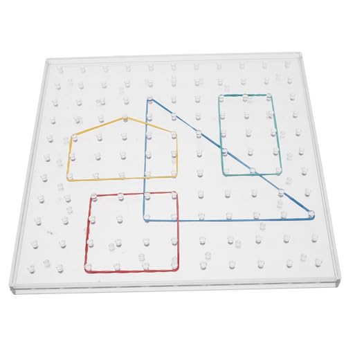 WHAMVOX Doppelseitiges Nagelbrett Lernspielzeug für Transparent Pegboard mit Bunten Gummibändern Förderspielzeug Mathematische Geometrie Pädagogisches Schulmaterial WHAMVOX Doppelseitiges Nagelbrett Lernspielzeug für Transparent Pegboard mit Bunten Gummibändern Förderspielzeug Mathematische Geometrie Pädagogisches Schulmaterial von WHAMVOX