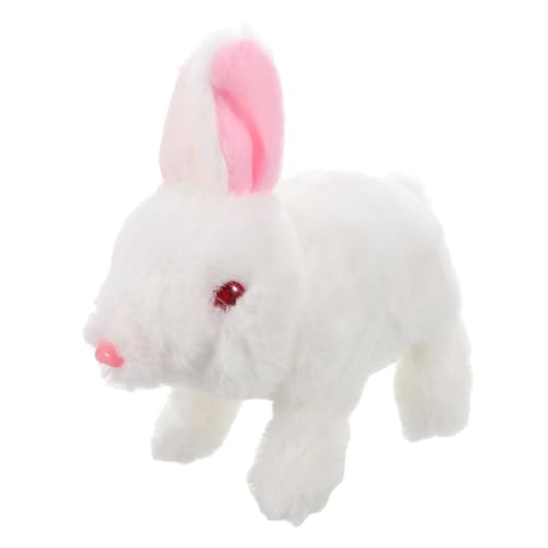 WHAMVOX Elektronisches Plüschhasen mit LED Augen Realistisch Laufender Weißer Osterhase Interaktives Kuscheltier Springendes Bunny Sicheres für Junge WHAMVOX Elektronisches Plüschhasen mit LED Augen Realistisch Laufender Weißer Osterhase Interaktives Kuscheltier Springendes Bunny Sicheres für Junge von WHAMVOX