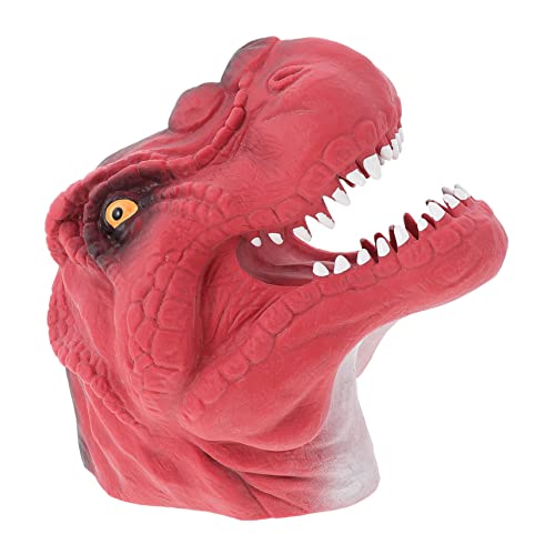 WHAMVOX Dino Kopf Fingerpuppe Fingerpuppen Lustige Dinosaurier Kopf Finger Interaktive Dino Handpuppen Rote Farbe Perfekt Für Kreatives Und Geschichtenerzählen von WHAMVOX