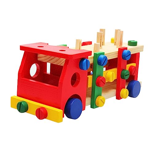 WHAMVOX Hämmerbank Aus Mit Hammer Und Bausteinen Kreatives Baufahrzeug Spielzeug Holzpuzzle Für Jungen Und Mädchen Ideales Zu Geburtstag Und Weihnachten Lernspielzeug von WHAMVOX