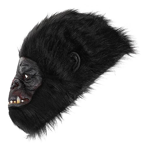 WHAMVOX Halloween Gorilla Kopfmaske Für Erwachsene Und Gruselige Tierkopfbedeckung Perfekt Für Horror Verkleidungen Und Halloween Partys Hochwertige Und Detailreiche Maske Für von WHAMVOX