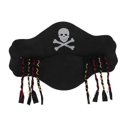 WHAMVOX Halloween Piratenhut Mit Dreadlocks Piraten Kostümzubehör Eva Aufdruck Piratenkappe Lustiger Karnevalshut Für Erwachsene Und von WHAMVOX