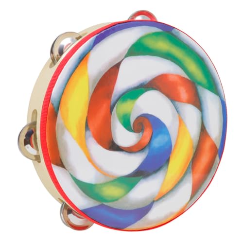 WHAMVOX Handgehaltenes Tamburin Lollipop Muster Percussion Toy Musikinstrument für Bunt Robust Langlebig für Musikspielzeug und Rhythmusentwicklung WHAMVOX Handgehaltenes Tamburin Lollipop Muster Percussion Toy Musikinstrument für Bunt Robust Langlebig für Musikspielzeug und Rhythmusentwicklung von WHAMVOX