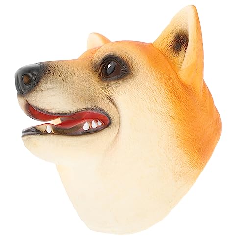 WHAMVOX Handpuppe Kinder Puppen kinderpuppe Hand Puppet Kinderparty Puppentheater Erwachsene Marionetten kleines Hundespielzeug Plüsch Hundekopf-Handschuhspielzeug Hundepuppe Vinyl Orange von WHAMVOX