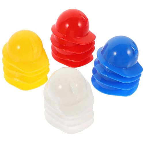 WHAMVOX Helm Kostüm Kinder Gebäude Doll Helme Hut Zubehör Puppenhelm Hüte Baumeister Schutzhelm Ingenieur Verkleidung Bauhüte Miniaturhelme Arbeiter Plastiksicherheitshelm von WHAMVOX