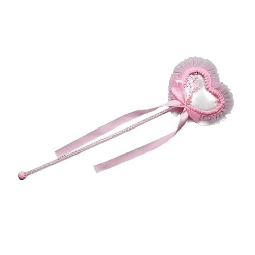 WHAMVOX Herz Zauberstab mit Pinkem Tassel Glitzernder Herz Design Feenstab für Mädchen Kindergeburtstag Kostüm Accessoire Sicherer Funkelnder Party Zauberstab WHAMVOX Herz Zauberstab mit Pinkem Tassel Glitzernder Herz Design Feenstab für Mädchen Kindergeburtstag Kostüm Accessoire Sicherer Funkelnder Party Zauberstab von WHAMVOX
