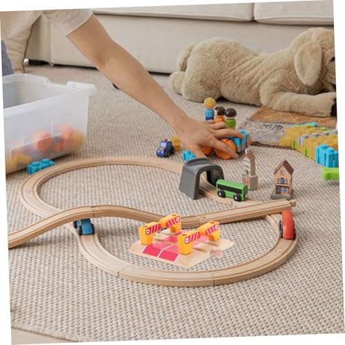 WHAMVOX Holzbahn Zubehör mit Holz Railway roadblock Station für Kreative Modulare Holzeisenbahn Erweiterung Kompatibel mit Holzschienen Sicheres Holzspielzeug für Jungen und Mädchen WHAMVOX Holzbahn Zubehör mit Holz Railway roadblock Station für Kreative Modulare Holzeisenbahn Erweiterung Kompatibel mit Holzschienen Sicheres Holzspielzeug für Jungen und Mädchen von WHAMVOX