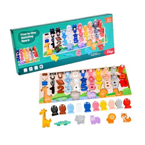 WHAMVOX Holzpuzzle Tier Matching Spiel für Pädagogisches Montessori Lernspielzeug Buntes Sicheres Steckspiel mit Abgerundeten Kanten Fördert Farben und Formenverständnis WHAMVOX Holzpuzzle Tier Matching Spiel für Pädagogisches Montessori Lernspielzeug Buntes Sicheres Steckspiel mit Abgerundeten Kanten Fördert Farben und Formenverständnis von WHAMVOX
