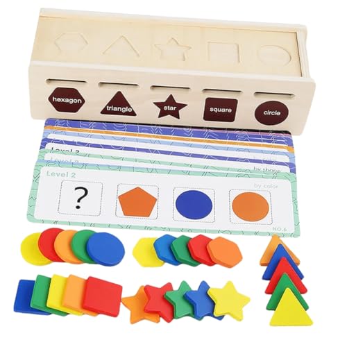 WHAMVOX Holzspielzeug Lernset für Kleinkinder Farbiges Formensortierspiel zur Feinmotorischer Fähigkeiten Sensorisches Aktivitätsspielzeug für Jungen und Mädchen Ab Jahr Montessori WHAMVOX Holzspielzeug Lernset für Kleinkinder Farbiges Formensortierspiel zur Feinmotorischer Fähigkeiten Sensorisches Aktivitätsspielzeug für Jungen und Mädchen Ab Jahr Montessori von WHAMVOX