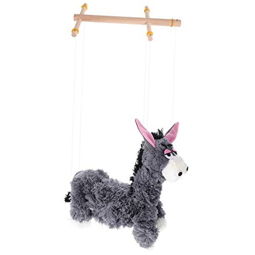 WHAMVOX Interaktive üsch Marionette Maulesel Pull String Puppen Für Niedliche Tier Marionette Für Puppenspiele Und Kreative Unterhaltung Tiefgrau von WHAMVOX