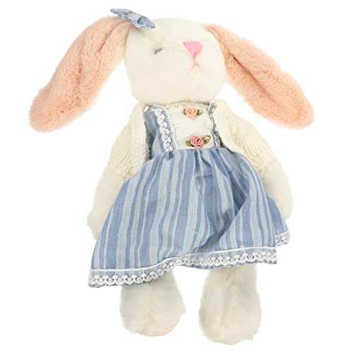 WHAMVOX Kaninchen Plüschtier Kuscheltier Plüsch Ostern Plüschtiere Neujahrs-Maskottchen-Puppe Kaninchen Stofftier Ausgestopfter Hase Stofftier Aus Baumwolle Sky-Blue Pp Baumwolle von WHAMVOX