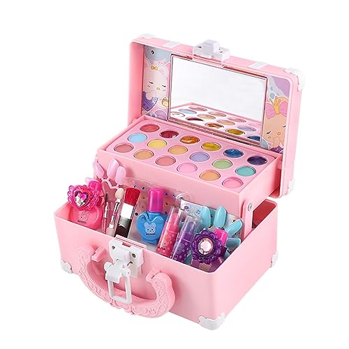 WHAMVOX Kinderkosmetik Schminkset für kleine Mädchen Prinzessin Spielzeug Lernspielzeug Kinderanzug Kinder schminkset kinderschminken Set Simulations-Make-up-Spielzeug abs Spielzeug Rosa von WHAMVOX