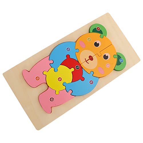 WHAMVOX Kognitives dreidimensionales Puzzle Spielzeug für Kinder Kleinkind Kinder sicherheitsleine tierpuzzle Kleinkindspielzeug Kinderspielzeug Cartoon-Puzzle Kinder 3D-Puzzle von WHAMVOX