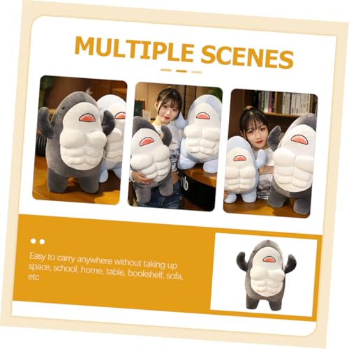 WHAMVOX Kuscheliges Plüschtier Muskulöser Hai Weiches Schlafkissen Mädchen Sofa Deko Niedlicher Cartoon Hai Geschenk WHAMVOX Kuscheliges Plüschtier Muskulöser Hai Weiches Schlafkissen Mädchen Sofa Deko Niedlicher Cartoon Hai Geschenk von WHAMVOX