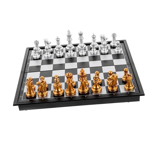 WHAMVOX Magnetisches Internationales Schachspiel Faltbar Reise Schachbrett Indoor Gesellschaftsspiel mit Stabilen Figuren für Erwachsene Logiktraining WHAMVOX Magnetisches Internationales Schachspiel Faltbar Reise Schachbrett Indoor Gesellschaftsspiel mit Stabilen Figuren für Erwachsene Logiktraining von WHAMVOX