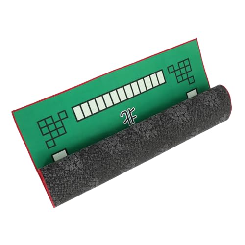 WHAMVOX Mahjong-Tischdecke pokerteppich Poker tischdecke spieledecken chinesische Mahjong-Matte Mahjong-Spielmatten Universelle Mahjong-Matte Dekoratives Mahjong-Tischset Mikrofaser Green von WHAMVOX