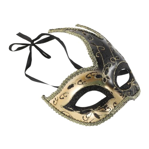 WHAMVOX Venezianische Halbmaske Für Karneval Und Kostümpartys Retro Masquerade Maske Im Antiken Stil Ideal Für Cosplay Und Festliche Anlässe Mit Feurigen Akzenten von WHAMVOX