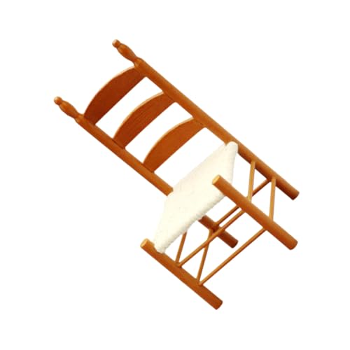 WHAMVOX Mini-Baumwoll Seiden Stuhl Mini-hausverzierung Miniaturvorräte Hausdekorationen Für Zu Hause Miniatur-stuhlverzierung Miniatur-stuhlmodell Kinderspielzeugmodell Birke Light Brown von WHAMVOX