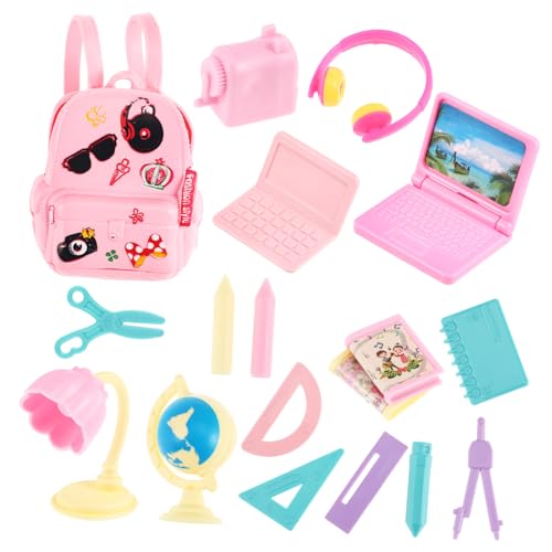 WHAMVOX Mini School Supplies Set Für Puppen 18 Teiliges Miniatur Schulbedarf Kit Aus PVC Für Puppenhaus Perfekte Ergänzung Für ädchen Und Kreative Spielstunden von WHAMVOX