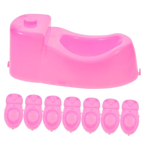 WHAMVOX Kindertoilette Mini Toiletten Realistisches Miniatur Öbel Modell Für Puppenhaus Interaktive Fitness Spielzeuge Toiletten Zubehör Für Toilettensitze von WHAMVOX