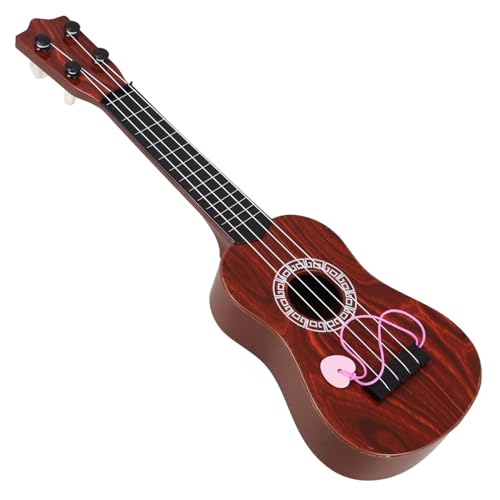 WHAMVOX Mini-simulations Gitarre Spielzeug Ukulele Kleinkind Gitarre Kinder Gitarre Mini-Gitarre Minigitarren Kleine Gitarre Kindergitarrenmodell -Gitarre Brown Abs von WHAMVOX