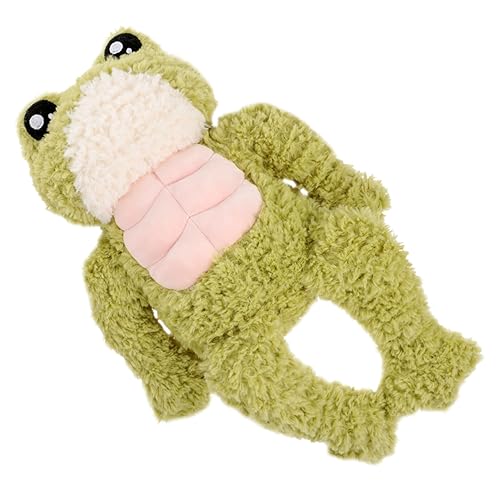 WHAMVOX Muskeltierpuppe Stofftier Kuscheltiere Für Babys Muskelfrosch Kinderfroschpuppe Kindergeschenk Puppen -Kissen Kinderspielzeug Waschbare Froschpuppe Pp Baumwolle von WHAMVOX