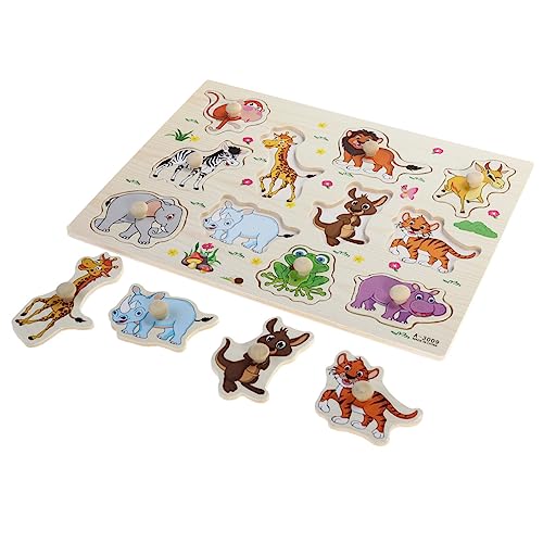 WHAMVOX Pädagogisches Zahlen Alphabet Holzpuzzle Für Lernspielzeug Mit Buchstabenwürfeln Und Tiermotiven Ideal Für Vorschule Und Motoriktraining 26 Teiliges Set Für Kreatives Und von WHAMVOX