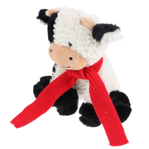 WHAMVOX Plüschkuhpuppe Animal Figures wohnzimmerdeko Kuh Plüschfigur Stofftier Kuh Plüschpuppe Flauschige Kuscheltiere Kinderpuppenspielzeug Kinderspielzeug Plüschmaterial Black von WHAMVOX