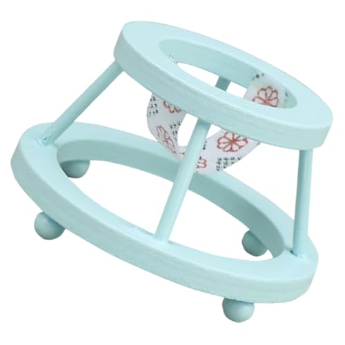 WHAMVOX Puppenhaus babyzimmer holzmöbel kinderkrippe Kinderwagen miniaturmöbel Möbel für Kleinkinder Mini-Möbelzubehör Zubehör für Puppenstubenmöbel winziges Puppenwagen MDF Sky-Blue von WHAMVOX