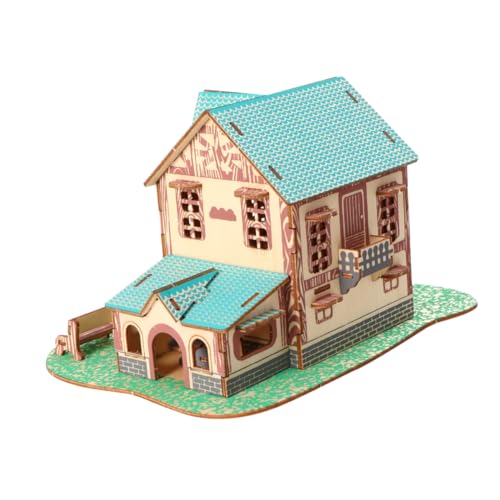 WHAMVOX -Puzzle-Spielzeug Spielzeuge Rätsel Holzhaus Spielzeug Lernspielzeug aus Holz Puzzle-Spielzeug aus Holz pädagogisches Holzpuzzle Blue von WHAMVOX