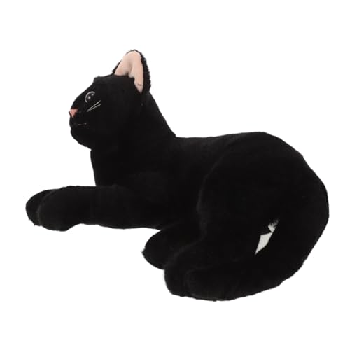 WHAMVOX Realistisches Schwarzes Katzenplüschtier Handgefertigte Vielseitiges Halloween Weiches Stofftier Lebensechte Nachbildung Dekoratives Kissen für Katzenliebhaber WHAMVOX Realistisches Schwarzes Katzenplüschtier Handgefertigte Vielseitiges Halloween Weiches Stofftier Lebensechte Nachbildung Dekoratives Kissen für Katzenliebhaber von WHAMVOX