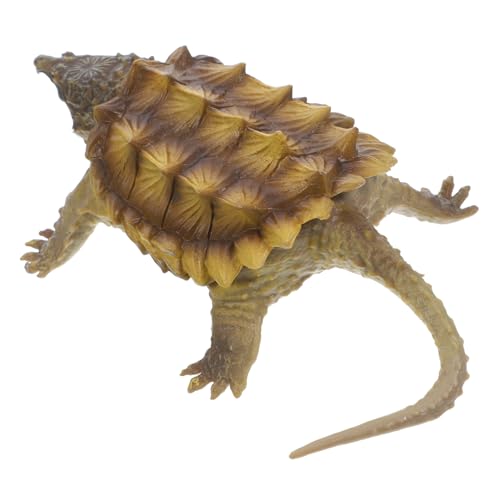 WHAMVOX Schnappschildkrötenmodell Simulation Realistische Tierfiguren Schildkrötenfigur Schildkrötenfigur Simulationstierfigur Simuliertes Tiermodell Simulationstierfigur Aus von WHAMVOX