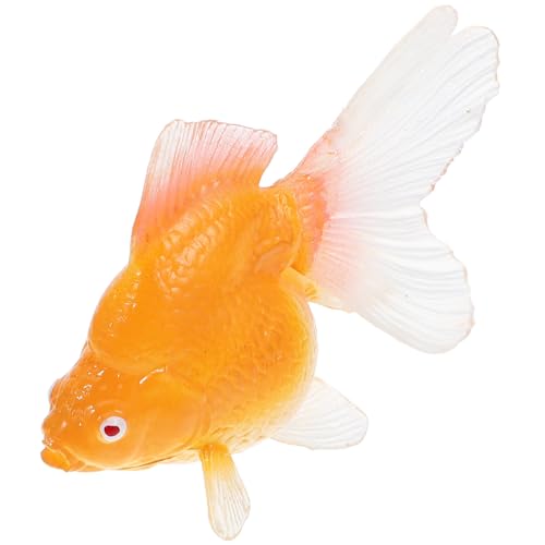 WHAMVOX Simulation Eines Goldfischspielzeugs Goldfischfutter Seetang Quallenlampe Meerestiere Spielzeug Für Kinder Krabbelndes Babyspielzeug Mini Aquariumlampe Aquarien Yellow Abs von WHAMVOX