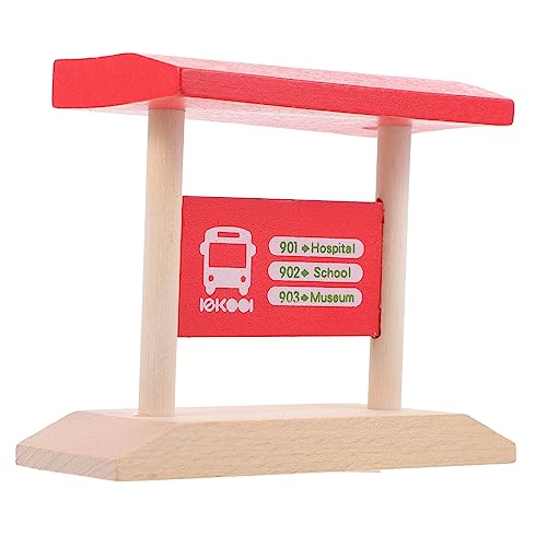 WHAMVOX Spielset Für Den Bahnsteig Spielbahnsteig Stellen Sie Sich Einen Bahnsteig Vor Modell Eines Bahnsteigs Dekoratives Bahnsteigspielzeug DIY-Eisenbahn Bahnsteig Für Kinder Hölzern von WHAMVOX